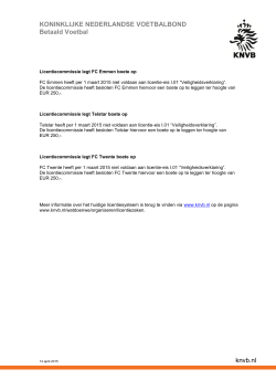 Licentiecommissie legt FC Emmen, Telstar en FC Twente boete op