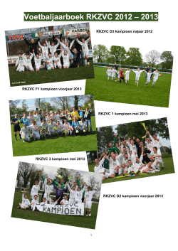 Voetbaljaarboek RKZVC 2012 – 2013