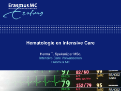 Hematologie en Intensive Care