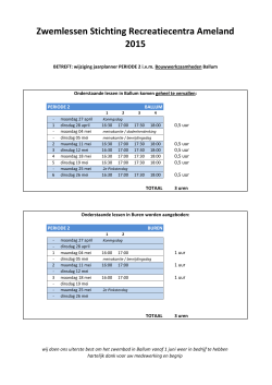 wijzigingen zwemlessen periode 2-2015