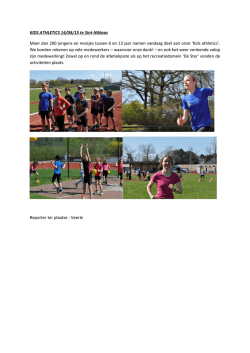 KIDS ATHLETICS 14/04/15 te Sint-Niklaas Meer dan 200 jongens