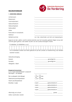 Inschrijven nieuwe leerlingen