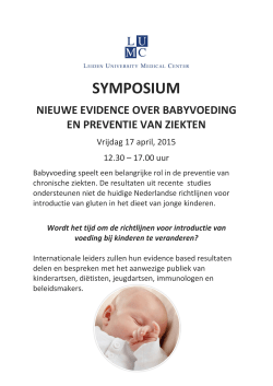 symposium nieuwe evidence over babyvoeding en preventie van