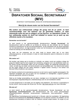 dispatcher sociaal secretariaat