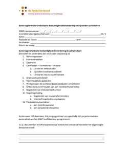 Aanvraagformulier Individuele deskundigheidsbevordering