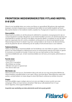 FRONTDESK MEDEWERKER(STER) FITLAND MEPPEL 0