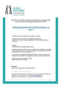 de vacature in PDF - Kliniek St.