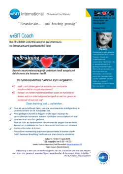mBIT Coach Certification Brochure NL