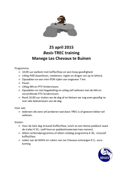 Informatie basis trec training zaterdag 25 april