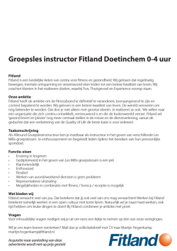 Groepsles instructeur Fitland Doetinchem