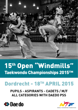 open windmills 2015 - Taekwondo Bond Nederland
