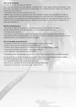 Do`s and Dont`s 1 - PRINCE SprayTan