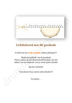 Drumles Cadeau - DrumschoolFriesland