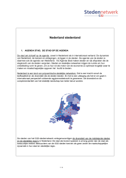 Notitie Nederland Stedenland van G32-steden