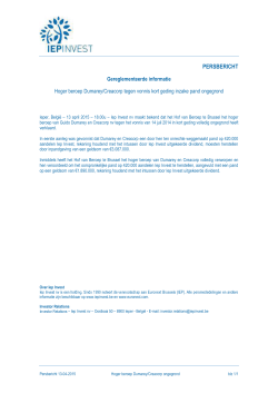 IEP Invest - Hoger beroep Dumarey/Creacorp ongegrond (13.4