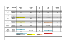 Trainingsrooster