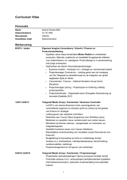 hier mijn CV