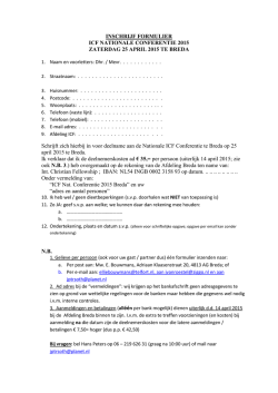 Inschrijfformulier NC 2015