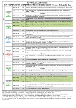 DEFINITIEVE KALENDER 2015 CAT