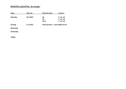 ROOSTER-/LESUITVAL De Arcade: Dag: Datum: Klas