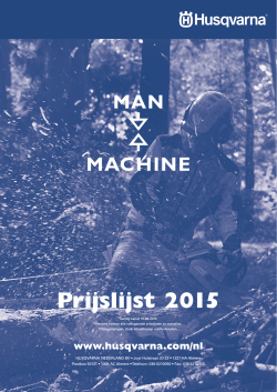 Prijslijst 2015 - van den Berg machines