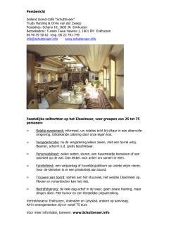 Persbericht Zeilend Grand-Café “Schuttevaer״ Trudy Harding