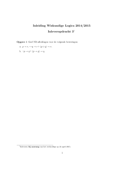 Inleiding Wiskundige Logica 2014/2015 Inleveropdracht 31