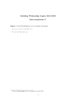 Inleiding Wiskundige Logica 2014/2015 Inleveropdracht 31