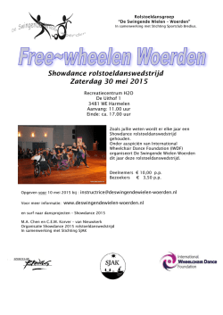 Flyer aankondiging 30 mei 2015