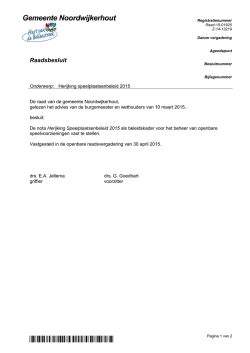 besluit - Gemeente Noordwijkerhout