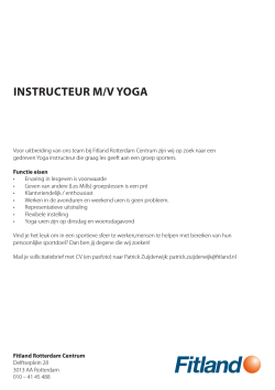 Instructeur yoga Fitland Rotterdam Centrum