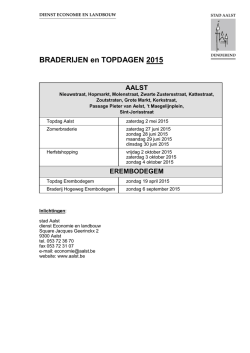 Braderijen en topdagen 2015