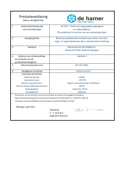 DOP Prestatieverklaring Putelementen Nijmegen april