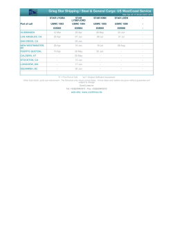 Grieg Star Shipping / Steel & General Cargo: US WestCoast Service