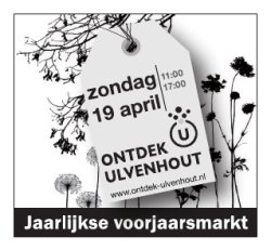 Ulvenhout voorjaarsmarkt Op zondag 19 april de