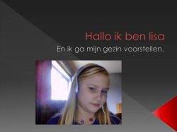 Hallo ik ben lisa
