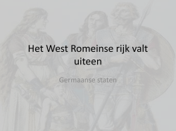 Het West Romeinse rijk valt uiteen