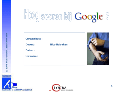 Hoog scoren bij Google