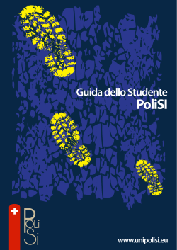 Guida dello Studente - Istituto Universitario PoliSI