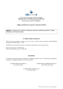 Prontuario USL Umbria2 Prodotti per Nutrizione Artificiale destin