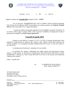 Venerdì 24 aprile 2015