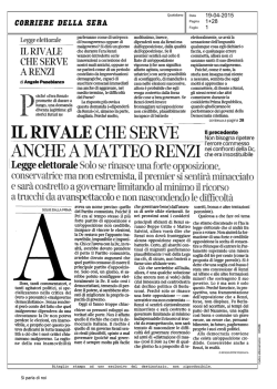 Il rivale che serve a Renzi