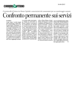 Confronto permanente sui servizi