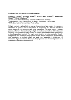 Imprints of gas accretion in multi-spin galaxies Lodovico Coccato1