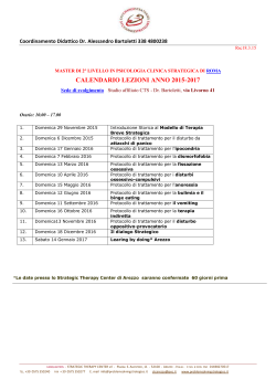 calendario lezioni anno 2015-2017