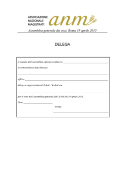 DELEGA - Associazione Nazionale Magistrati