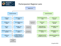 Organigramma delle partecipazioni della Regione Lazio