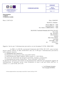 Convocazione RSU in data 20/04/2015 ore 15.00.