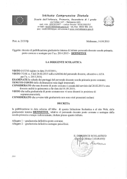 Graduatoria interna definitiva PRIMARIA