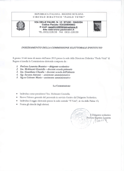 insediamento della commissione elettorale di istituto